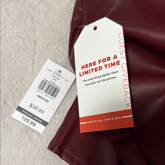 Burgundy Faux Leather Mini Skirt - Picture 12 of 12